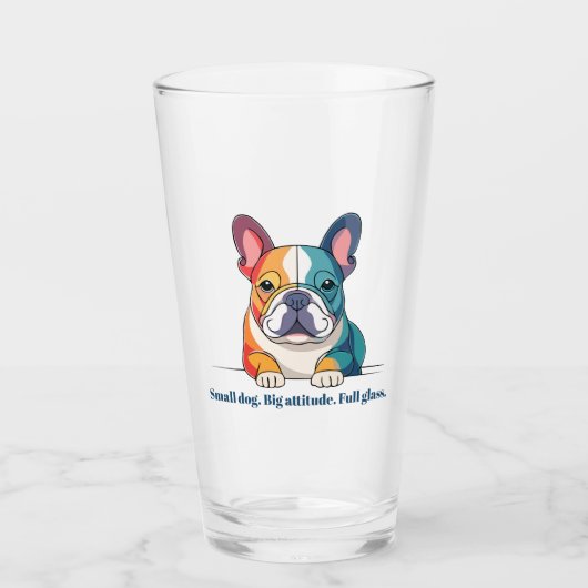 Franse Bulldog  Glas (Voorkant)