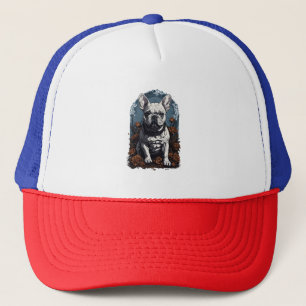 Franse Bulldog Gotische Bloemen Trucker Pet