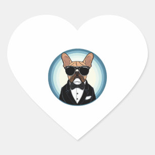 Franse Bulldog Grappige Schattigee kunst Hart Sticker