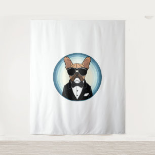 Franse Bulldog Grappige Schattigee kunst Wandkleed