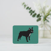 Franse Bulldog Green Kaarten Visitekaartje (Staand voorkant)