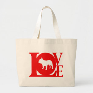 Franse Bulldog Grote Tote Bag