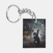 Franse Bulldog Halloween eng Sleutelhanger (Voorkant Links)