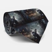 Franse Bulldog Halloween eng Stropdas (Opgerold)