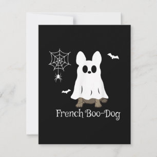Franse Bulldog Halloween French Boo-Dog Dog Gift Bedankkaart