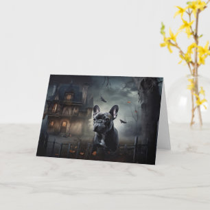 Franse Bulldog Halloween Griezelen Kaart