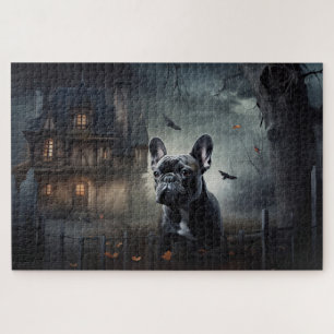 Franse Bulldog Halloween Griezelen Legpuzzel