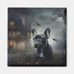 Franse Bulldog Halloween Griezelen Magneet
