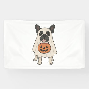 Franse Bulldog Halloween Hond Geest Spandoek