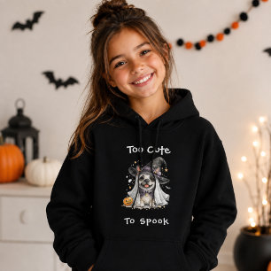 Franse Bulldog Halloween Meisje Schattige Heks Hoodie