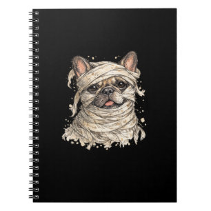 Franse Bulldog Halloween Meisje Schattige Mummie Notitieboek