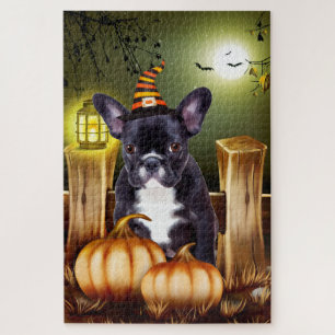 Franse Bulldog Halloween puzzel