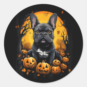Franse Bulldog Halloween Ronde Sticker