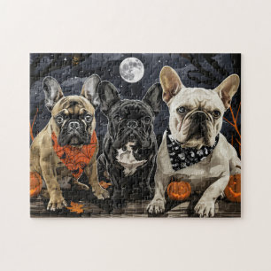 Franse Bulldog Halloween Spokengeest Legpuzzel