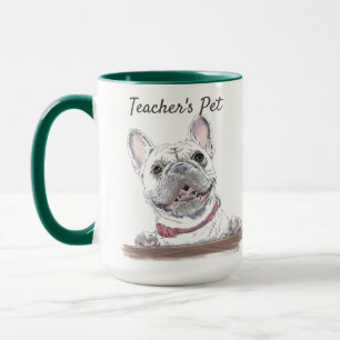 Franse Bulldog Happy Dog Tekening op maat Mok