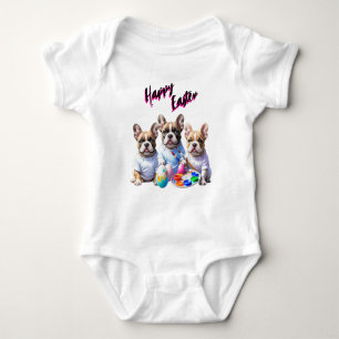 Franse Bulldog Happy Pasen Franse Bulldog Romper