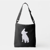 Franse Bulldog Head Tilt Apparel, Frenchie Head Crossbody Tas (Voorkant)