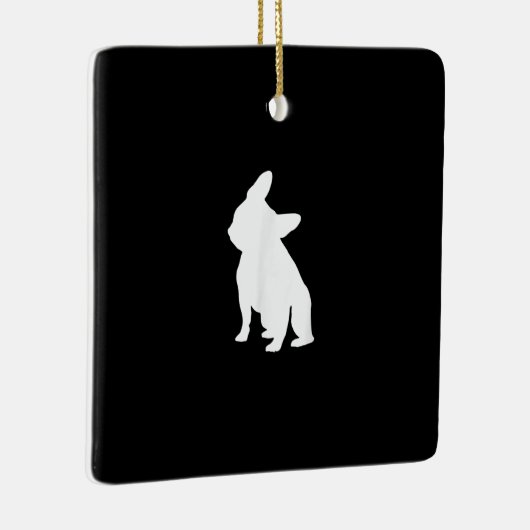 Franse Bulldog Head Tilt Apparel, Frenchie Head Keramisch Ornament (Rechts)