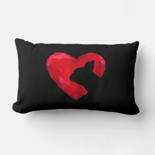 Franse Bulldog Heart Silhouette Valentijnsdag Dog Kussen