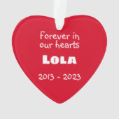 Franse Bulldog-herdenking Ornament (achterkant)