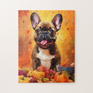 Franse Bulldog herfst Thanksgiving Legpuzzel