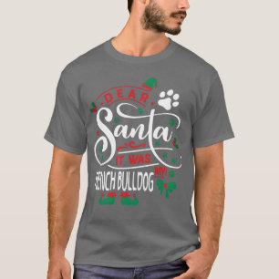 Franse Bulldog Hond Kerstcadeau Hondenras T-shirt