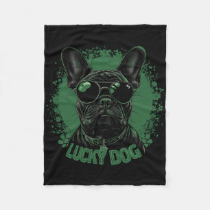 Franse Bulldog Hond - St. Patrick's Day Saint Padd Fleece Deken