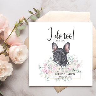 Franse Bulldog Honden Huwelijks Cocktailservetten Servet