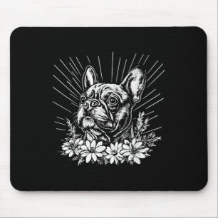 Franse Bulldog Hondenliefhebber Retro Style Tattoo Muismat