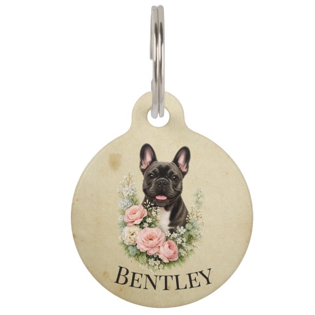 Franse Bulldog Huisdierpenning (Voorkant)