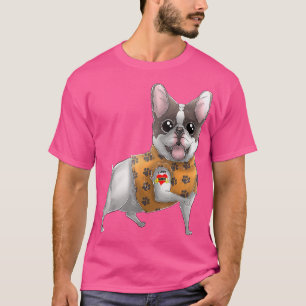 Franse Bulldog I Love mama Tattoo Dog Moederdag T-shirt