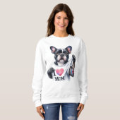 Franse Bulldog I 💗 Mom TShirt (Voorkant volledig)