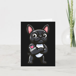 Franse Bulldog Ik hou van oma Funny Dog Tattoo Kaart