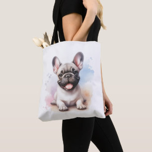 Franse Bulldog in aquarel Draagtas