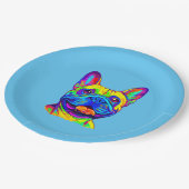 Franse Bulldog in Color Papieren Bordje (Gekanteld)