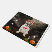 Franse Bulldog in Halloween Deurmat (Schuin)