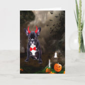 Franse Bulldog in Halloween Kostuum Kaart (Voorkant)