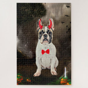 Franse Bulldog in Halloween kostuum Legpuzzel