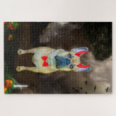 Franse Bulldog in Halloween kostuum Legpuzzel (Horizontaal)