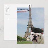 Franse Bulldog in Paris briefkaart (Voorkant / Achterkant)