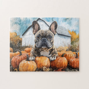 Franse Bulldog in Pumpkin Patch Legpuzzel