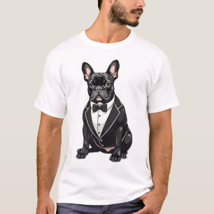Franse Bulldog in smoking T-shirt