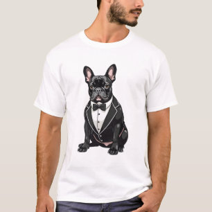 Franse Bulldog in smoking T-shirt