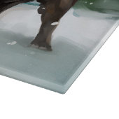 Franse Bulldog in Sneeuw Kerstmis Snijplank (Hoek)