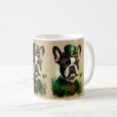 Franse Bulldog in St. Patrick's Day Dress Koffiemok (Voorkant rechts)