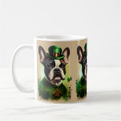 Franse Bulldog in St. Patrick's Day Dress Koffiemok (Links)