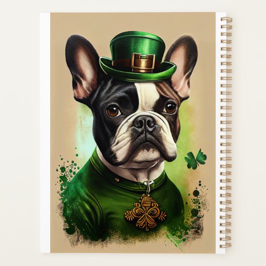 Franse Bulldog in St. Patrick's Day Dress Planner (Achterkant)
