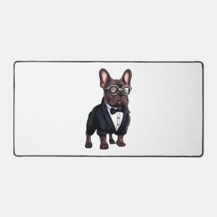 Franse Bulldog in Tuxedo met een bril Bureaumat