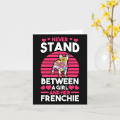 Franse Bulldog  Kaart (Gele Bloem)