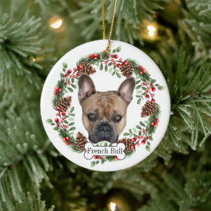 franse bulldog keramisch ornament